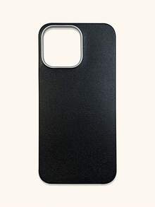 1pc 4-Color Optional Solid Color Lychee Texture Faux Leather Large Window Phone Case, Ins Premium Minimalist Business Solid Color Leather Texture, A Classic Black / B Beige White / C Premium Gray / D Caramel Brown, Faux Leather Matte Lens Raised Full Coverage Anti-Drop Soft Shell, Autumn/Winter Commute Versatile, Suitable For Personal Use And Gift; Compatible With IPhone Case & Galaxy Case, Compatible With IPhone 17 - Multicolor - View 112