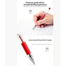 25pcs Red Water-Based Neutral Pens, 0.5mm Standard Tip, Smooth Writing, Consistent Ink Flow, Red Pens For Teachers Grading And Correcting Homework, Students Learning And Highlighting, Office Signing And Memo, Practical Stationery - Ballpoint Pen - View 5