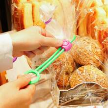 Random Color Food Bag Clips, Food Bag Sealing Strips, Reusable Adjustable Sealing Clips, Suitable For Various Plastic Bags, Wire Sealing Bags And Snack Bags, Silicone Food Bag Sealing Strips, Storage And Organization Supplies - Multiple Styles - View 3