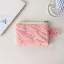 Silver Shiny Bowknot Small Pouch, Can Hold Coins, Earphones, Data Cable, Portable Small Bag - Multicolor - View 10