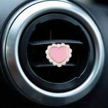 4pcs Lace Heart Car Air Vent Decor, Simple & Fashionable, Suitable For Women's Car Interior Accessories, Perfect Holiday Gift, Fragrance-Free - For Decoration Only - A - View 5