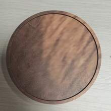 1pc Walnut Wood & Bamboo Round Tray With Handle, Item Storage, Suitable For Multiple Scenes - Walnut - View 6