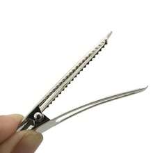 Japanese & Korean Sci-Fi Minimalist Alloy Hair Clip, Brushed Hollow Metal Alligator Hair Clip, Versatile Side Clip - Silver - View 8