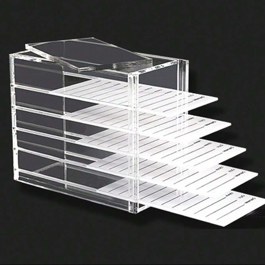 Camellia False Eyelash Storage Box Single-Strand Implantable Desktop Flower Storage Box - Clear - View 1