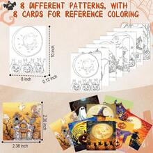 Cholemy 36 Pcs Paint And Sip Kit Adults 8''x10'', Halloween Pumpkin - Halloween Pumpkin - View 4