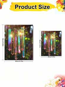 DIY Iridescent Crystal Wind Chimes (Frameless Or Framed 8x12 / 16x20 Inches) Paint By Numbers Kit (Acrylic) Arts & Crafts For Adult Beginners, Home Wall Decor, And Creative Holiday Gifts For Everyone - Sets - View 2