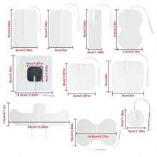 Multiple Sizes Of Electrode Pads, 2mm Pin Connector, Replacement Gel Pads, High-Quality EMS Massage Patches, Suitable For TENS Therapy Devices, Non-Woven Muscle Stimulators, Best Price - Multicolor - View 5