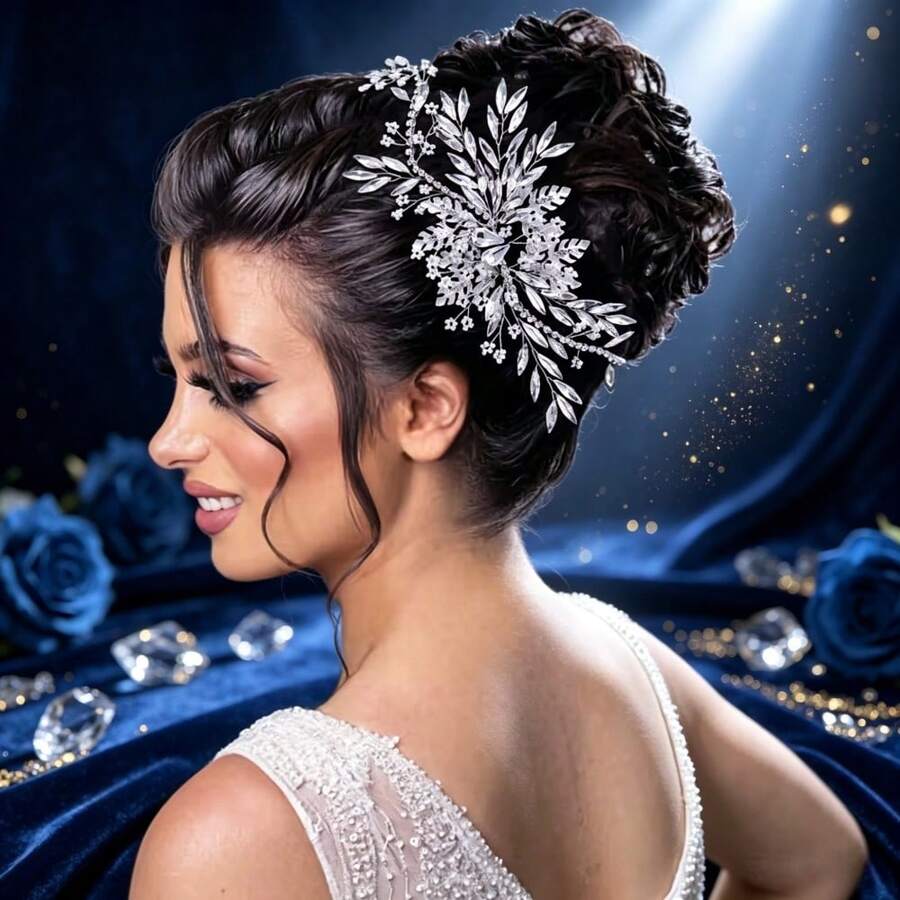 1pc Casual Party Elegant Zinc Alloy Headband Bridal Wedding Hair Accessory All Seasons - Multicolor - View 1