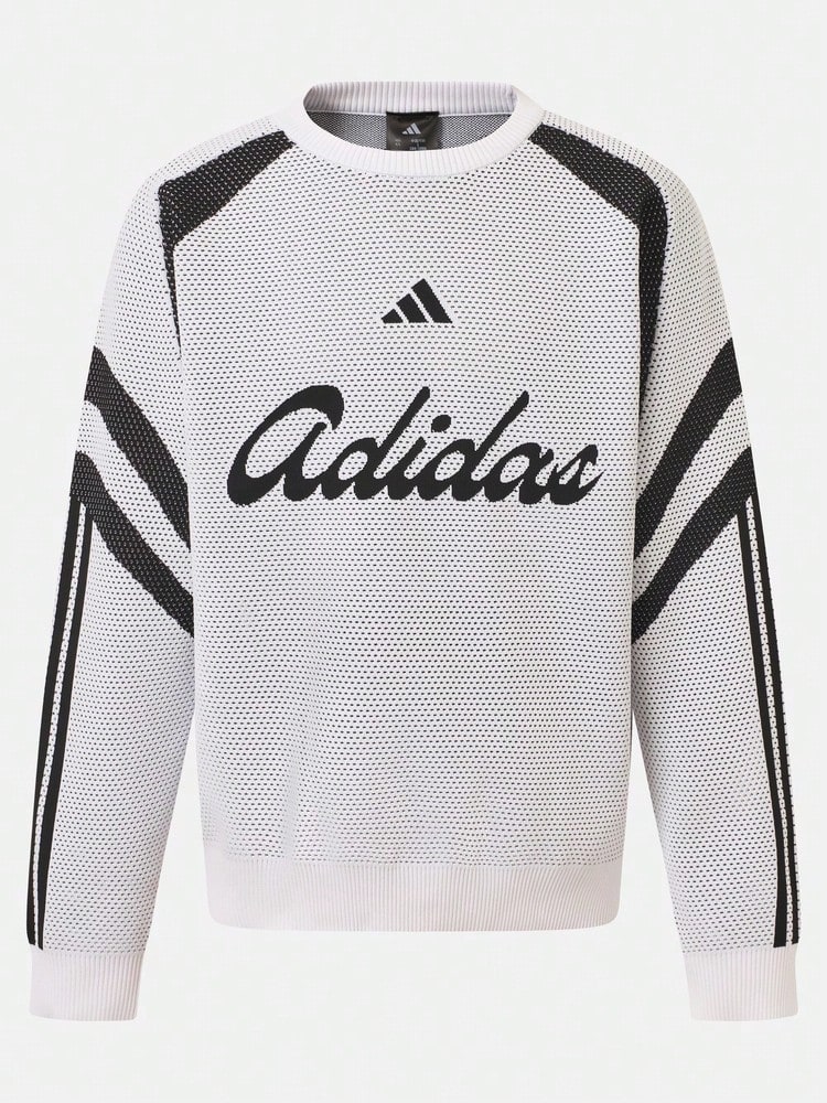 Adidas Men's M TIRO CREW Q4 Knit Pullover Sweatshirt KF4816 - Black and White - View 1