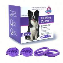 1 Set Purple Box Calming Collar (4pcs) - Calming Collar For Dogs And Cats, Pheromone Collar, Highly Effective Pheromones, Calm, Relax, Comfortable Separation Collar, Adjustable, Suitable For Small, Medium And Large Cats - Purple - View 6