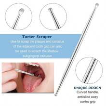 Stainless Steel Tonsil Stone Remover And Earwax Removal Kit 2pcs, Portable Oral And Ear Cleaning Set For Personal Hygiene Care - Multicolor - View 3