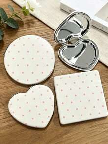 Portable Foldable Double-Sided Makeup Mirror, Ultra-Thin Lightweight PU Leather 180° Flip Cover Makeup Mirror, Anti-Drop Easy To Carry Multi-Function Small Makeup Mirror, Travel Essential For Multiple Scenarios, Ideal Gift For All Genders - Multicolor - View 6