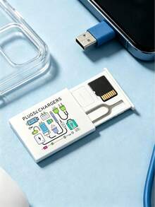 Data Cable Printed Card Holder, SIM Card Pin Slot, Comes With SIM Card Pin, Portable SIM Card Storage Box, Phone Card Holder, SIM Card And SD Card Storage Box With Strap, Travel Storage Box, Compact And Lightweight, Anti-Loss And Durable, Anti-Drop And Durable, Suitable For Smartphones, Tablets And Other Devices, Can Store SIM Cards/SIM Card Pins, Ideal For Storing Backup SIM Cards When Changing Phone Numbers, Also A Great Gift For Back To School Season, Back To School Season, Teacher's Day. - Multicolor - View 6