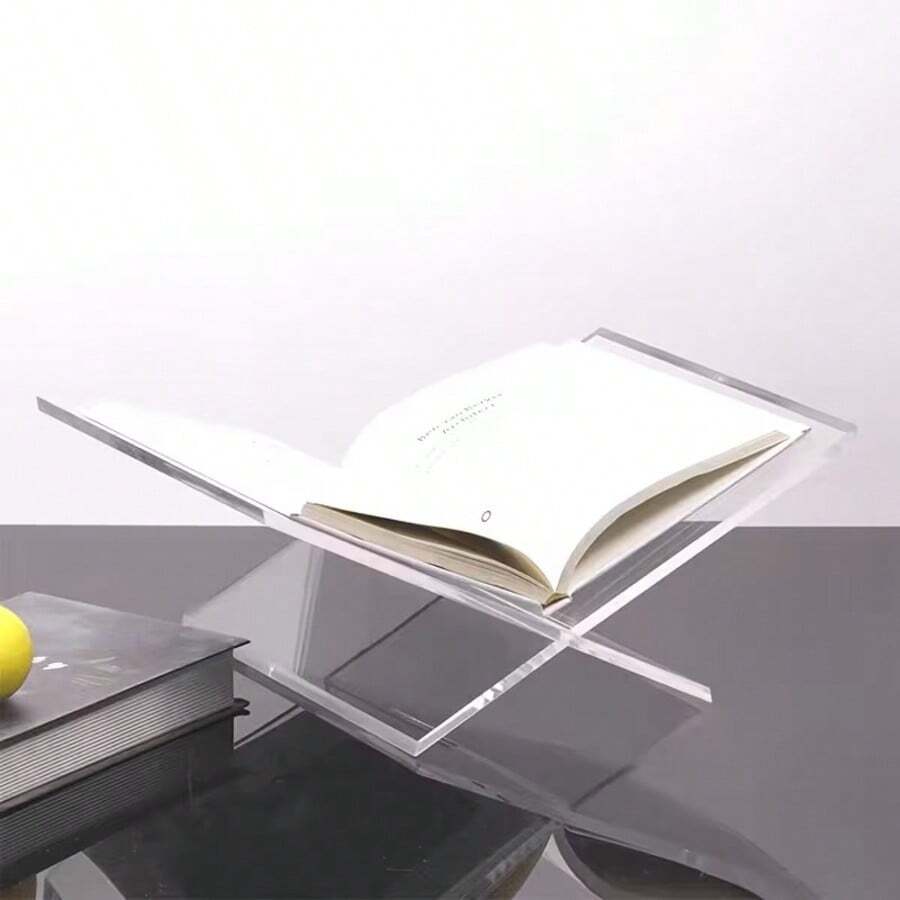 Acrylic Open Bookshelf, Perfect For Displaying Textbooks, Cookbooks And Magazines, Multi-Functional Desktop Storage Organizer, Ideal For Home, Office, Study And Workplace Use, Space-Saving Design Enhances Interior Aesthetics And Decoration - Multi-color - View 1
