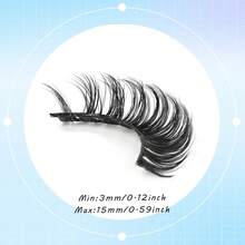 10 Pairs D-Curl Fluffy Cat Eye False Eyelashes, Lightweight, Voluminous And Soft, Suitable For Eyelash Extensions And Various Makeup Styles - Black - View 6