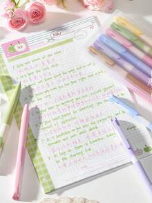 6pcs Colorful Neutral Pens Set, 0.5mm, Creative Multi-Color Quick-Dry Pens, Fun Drawing Marking Graffiti Writing Pens, Learning & Office Use, Colorful Neutral Pens, Highly Attractive Retractable Pens, Student Class Note-Taking, Teaching, Highlighting Pens, Office, Marking, Planner Pens - Default - View 11