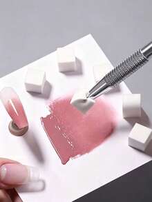 500/200/100/5pcs Mini Sponge Blocks With 4-Prong Clips, Nail Art Tools, Nail Polish, Gradient Color Gel, Nail Gel Sponge - Multicolor - View 6