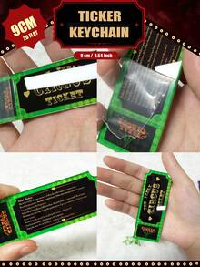 Grotesque Circus Keychain – Clown, Harlequin, Jester, Doctor, Ticket Taker (9cm Acrylic) – Anime Fan Gift – Bag & Car Key Accessory - Ticket - View 6