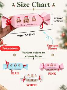 Kotak Kardus Permen Natal yang Dapat Disesuaikan dengan Foto yang Diunggah, Kotak Permen Natal yang Dipersonalisasi, dan Dilengkapi dengan Tali Merah. Kotak-kotak ini Cocok untuk Penataan Meja Natal, Dekorasi Pesta Liburan, dan Juga Menjadi Hadiah Natal yang Menyenangkan untuk Teman-teman. - MultiWarna - View 3