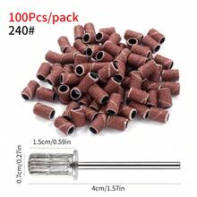 Nail Sanding Ring 80#/120#/150#/180#/240# Grit Sanding Sleeve, Suitable For Nail Drill Mandrel, Nail And Foot Care Grinding Accessory - Multicolor - View 7