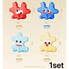 Cute Puzzle Toothbrush Holder Wall Hook, Self-Adhesive No-Drill Wall Mount Storage Rack, Multi-Function Cartoon Storage Rack, Suitable For Toothbrush, Towel, Hat, Mask, Bathroom Kitchen Entryway Home Decor - Multicolor - View 12