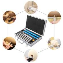 8Pcs Wood Turning Tools Carbide Tipped Lathe Tools Rougher Turning Chisels Set - Default - View 2