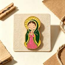 Cute Christian Figure Enamel Pins, Jesus Virgin Mary Lapel Pin, Religious Metal Brooch For Backpack Clothing Badge, Lovely Gift For Believers - Multicolor - View 9