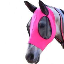Horse Fly Mask Full Face UV Protection Horse Face Mask, Breathable Fine Mesh Horse Fly Mask - Multicolor - View 14