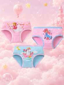 Pola Acak - 8 Buah Set Pakaian Dalam Anak Perempuan Motif Kartun Lucu, Motif Unicorn & Angsa Warna-warni, Nyaman untuk Sehari-hari, Paket Multipel Celana Dalam untuk Anak-Anak - MultiWarna - View 6