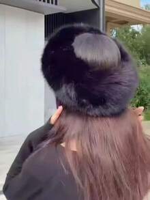 Winter Fluffy Open Top Hat Faux Fox Fur Hat Band Thickened Warm Faux Fur Brimless Hat - Multicolor - View 10