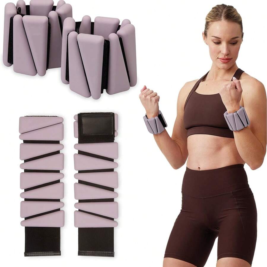 Unisex Wrist Weights Sandbags (2pcs Set), Wearable Ankle Weights Sandbags, Suitable For Home Gym Workout, Sports, Outdoor Running, Yoga, Pilates, Strength Training
