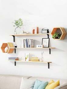 Triangular Bracket Shelf Support Wall Mount Right Angle Floating Shelf Holder Straight Shelf Bracket Tripod Storage Rack - Multicolor - View 2