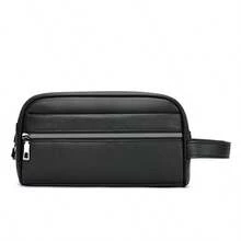 Men's Business PU Large Capacity Clutch Bag With Combination Lock, Anti-Theft Design, Travel Organizer Bag, Toiletry Bag, Multi-Card Wristlet, 2 Colors Available, Gift For Boyfriend - Clutch Bag - View 12