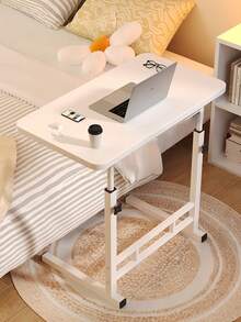 Mobile Height Adjustable Computer Desk, Large Storage Capacity, Can Be Used As Desk Or Office Table, Great Assistant For Home Office, Watching Movies, Writing, Study Desk - Multicolor - View 3