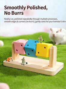 Wooden Fun Cube Toy, Suitable For Hamsters And Small Hamsters - Small Pet Hiding Cave, Chewing Toy And Daily Supplies - View 7