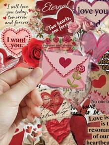 50pcs Love Stickers For Adults Teens Sticker Enthusiasts Scrapbooking Journaling Laptops Skateboards Add A Fun Touch To Your Devices! - A - View 8
