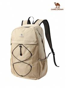 CAMEL CROWN Foldable Large Capacity Travel Backpack, Short Trip & Gym Storage Bag - Khaki - View 2