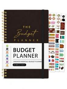 1pc Undated Budget Planner With 300+ Mini Stickers, Expense Tracker & Monthly Review, Halloween Notebook, Office Decor And Accessories, Nurse Essentials, Bible Study Materials - Rectangle - View 11