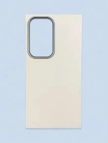 1pc 4-Color Optional Solid Color Lychee Texture Faux Leather Large Window Phone Case, Ins Premium Minimalist Business Solid Color Leather Texture, A Classic Black / B Beige White / C Premium Gray / D Caramel Brown, Faux Leather Matte Lens Raised Full Coverage Anti-Drop Soft Shell, Autumn/Winter Commute Versatile, Suitable For Personal Use And Gift; Compatible With IPhone Case & Galaxy Case, Compatible With IPhone 17 - Multicolor - View 21