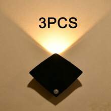 1pc/2pcs/3pcs/4pcs Motion Sensor Magnetic Wall Light, Room Decoration, Wall Decor, Lighting, Night Light, Modern Manta Ray Design, Warm And White Light Modes, Magnetic Wall Lamp, Motion Sensor Night Light, Battery Powered (Batteries Not Included) - Multicolor - View 15
