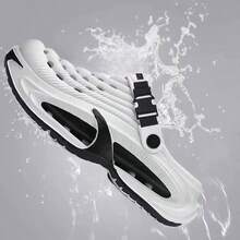 Men's Clog Shoes, New Anti-Odor Anti-Slip Sandals For Teenagers, Summer Slippers For Outdoor Wear, Plus Size 48-89 - Black and White - View 3