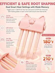 2027 New Wireless Root Volumizing Hair Clip, Heated Root Curler, Portable Bang Styling Tool, Type-C Charging, Dual Temperature Control, Wireless Root Volumizing Styling Tool, Create Voluminous Hairstyle, Travel Essential - A - View 3