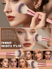 20/40Pcs Complete Cosmetic Tool Kit, 20Pcs Soft Synthetic Makeup Brushes For Face & Eye Makeup, Assorted Soft Makeup Sponges & Triangle Powder Puffs,Headbands, Cleaning Pad, Versatile Makeupfor Foundation Eyeshadow For Daily Makeup Application - Pink - View 2