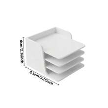 4-Layer Desktop Stackable Sticky Note Organizer, Fits 76x76mm Square Sticky Notes, Multi-Color Classification, Easy Access, Minimalist Office Desk Organizer, Suitable For Office, Home And Study - Multicolor - View 2