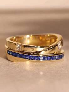 1pc Elegant Cubic Zirconia Ring, Women's Wedding Anniversary Accessory Gift - 2# - View 9