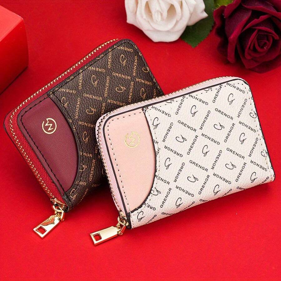 European And American Fashion Accordion Card Holder Women's ID Card Pouch Large Capacity Multi-Slot Coin Purse