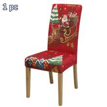 1/4/6pcs Christmas Printed Chair Covers, With Santa Claus, Reindeer, Bells And Other Christmas Holiday Printed Patterns, Suitable For Christmas Atmosphere, Suitable For Parties, Gatherings, Home, Hotel And Other Places Decoration - Multicolor - View 11