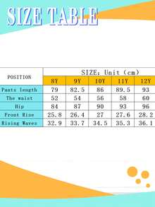 Tween Girl Elastic Waist Pocket Casual Loose Straight Leg Denim Jeans - Blue - View 9