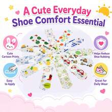 1 Box - 120/50/30/5pcs Cartoon Cute Breathable Stickers - Made Of Breathable PE Material, Over 10 Styles Random Flexible Adhesive Cute Stickers, Suitable For Daily Foot Care Anti-Friction, Perfect For First Aid Kit - LUNARION - View 2