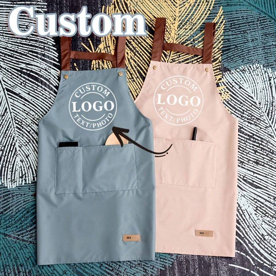 Customized Barber Apron, Customized Barber Cape, Personalized Barber Cape With Logo, Printable Barber Shop Logo Pattern And Text, Professional Durable Lightweight Breathable Neutral Home Salon Apron, Customized Barber Shop Home Salon Customer Cape With Customized Text And Logo, Durable And Easy To Clean, Suitable For Thanksgiving, Christmas Gifts, BBQ, Home Kitchen, Commuting, Customized Work Apron - Multicolor - View 1